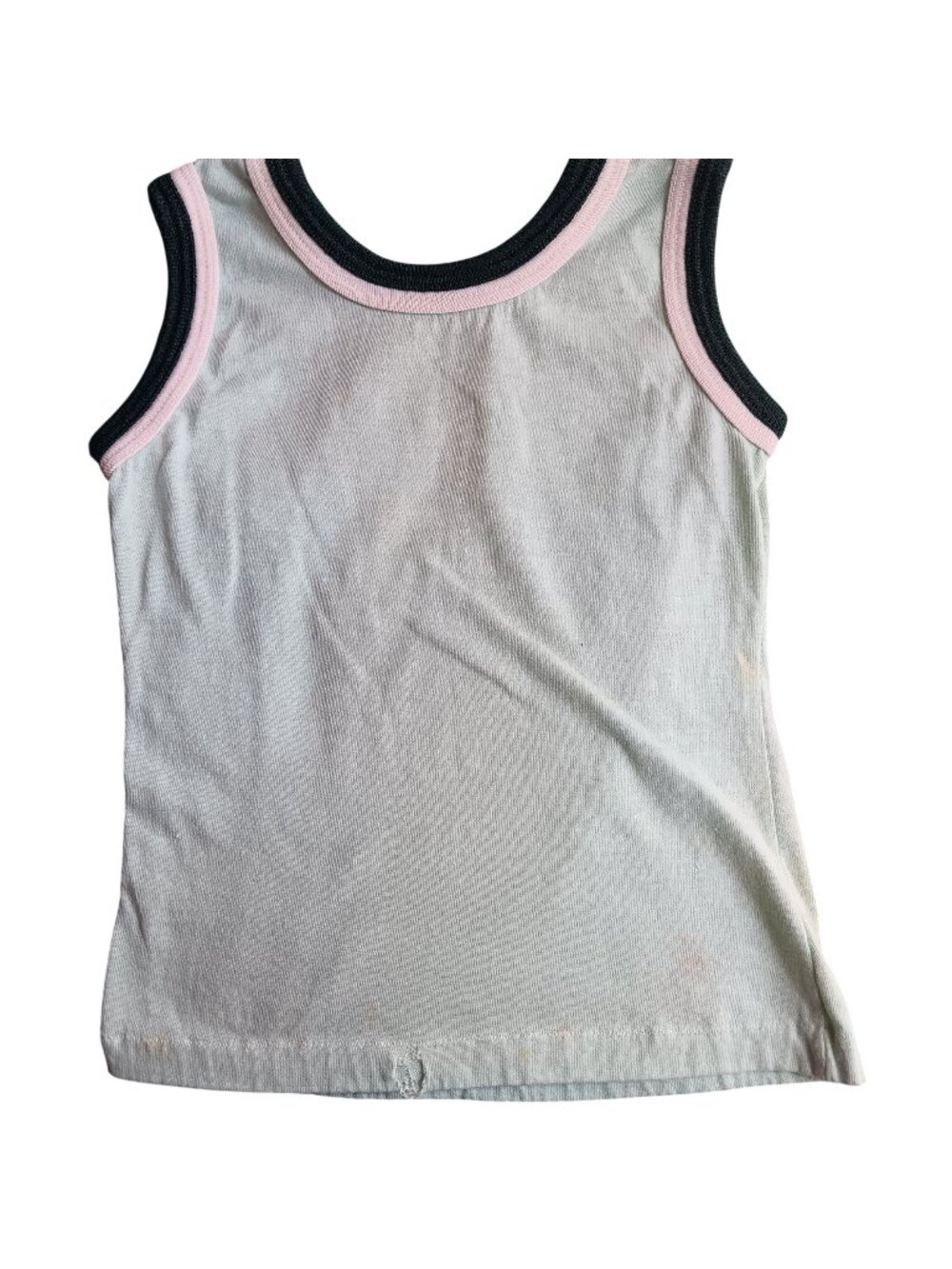 True Vintage Boys Girls 8 1970's Single stitch Sleeveless Tank Top Mint Green